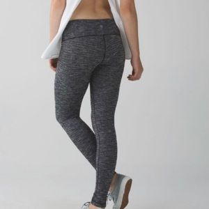 Lululemon wunder under leggings black/white size 8